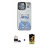 MARSİLYAN™- iPhone 14 Pro Max Kılıf Siluet Modern Özel Seri - Siyah Buffer Cam Ekran Koruyucu + Bilvis Titan Kamera Lens - SH