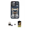 MARSİLYAN™- iPhone 14 Pro Max Kılıf Siluet Modern Özel Seri - Siyah Buffer Cam Ekran Koruyucu + Gold Bilvis Titan Kamera Lens