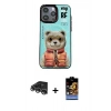 MARSİLYAN™- iPhone 14 Pro Max Kılıf Siluet Modern Özel Seri - Siyah Buffer Hayalet Cam Ekran Koruyucu + Raze Metal Kamera Lens - GS