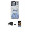 MARSİLYAN™- iPhone 14 Pro Max Kılıf Siluet Modern Özel Seri - Siyah Buffer Hayalet Cam Ekran Koruyucu + Raze Metal Kamera Lens - GS