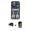 MARSİLYAN™- iPhone 14 Pro Max Kılıf Siluet Modern Özel Seri - Siyah Buffer Hayalet Cam Ekran Koruyucu + Raze Metal Kamera Lens - GS