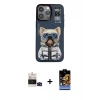 MARSİLYAN™- iPhone 14 Pro Max Kılıf Siluet Modern Özel Seri - Siyah Buffer Hayalet Cam Ekran Koruyucu + Siyah Bilvis Titan Kamera Lens