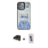 MARSİLYAN™- iPhone 14 Pro Max Kılıf Siluet Modern Özel Seri - Siyah Joko 5D Cam + Raze Metal Kamera Lens - GD