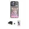 MARSİLYAN™- iPhone 14 Pro Max Kılıf Siluet Modern Özel Seri - Siyah Joko 5D Cam + Raze Metal Kamera Lens - GD