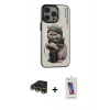 MARSİLYAN™- iPhone 14 Pro Max Kılıf Siluet Modern Özel Seri - Siyah Joko 5D Cam + Raze Metal Kamera Lens - GD