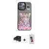 MARSİLYAN™- iPhone 14 Pro Max Kılıf Siluet Modern Özel Seri - Siyah Joko 5D Cam + Raze Metal Kamera Lens - GS