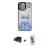 MARSİLYAN™- iPhone 14 Pro Max Kılıf Siluet Modern Özel Seri - Siyah Joko 5D Cam + Raze Metal Kamera Lens - GS