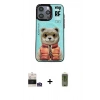 MARSİLYAN™- iPhone 14 Pro Max Kılıf Siluet Modern Özel Seri - Siyah Joko Magic 5D Hayalet Cam + Bilvis Titan Kamera Lens - GS