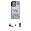 MARSİLYAN™- iPhone 14 Pro Max Kılıf Siluet Modern Özel Seri - Siyah Joko Magic 5D Hayalet Cam + Bilvis Titan Kamera Lens - GS