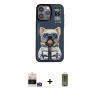 MARSİLYAN™- iPhone 14 Pro Max Kılıf Siluet Modern Özel Seri - Siyah Joko Magic 5D Hayalet Cam + Bilvis Titan Kamera Lens - GS