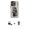 MARSİLYAN™- iPhone 14 Pro Max Kılıf Siluet Modern Özel Seri - Siyah Joko Magic 5D Hayalet Cam + Bilvis Titan Kamera Lens - GS