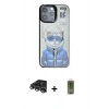 MARSİLYAN™- iPhone 14 Pro Max Kılıf Siluet Modern Özel Seri - Siyah Joko Magic 5D Hayalet Cam + Raze Metal Kamera Lens - GS