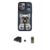 MARSİLYAN™- iPhone 14 Pro Max Kılıf Siluet Modern Özel Seri - Siyah Joko Magic 5D Hayalet Cam + Raze Metal Kamera Lens - GS