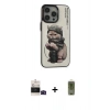 MARSİLYAN™- iPhone 14 Pro Max Kılıf Siluet Modern Özel Seri - Siyah Joko Magic 5D Hayalet Cam + Bilvis Titan Kamera Lens - SH