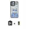 MARSİLYAN™- iPhone 14 Pro Max Kılıf Siluet Modern Özel Seri - Siyah Joko Magic 5D Hayalet Cam + PVD Metal Kamera Lens - TU