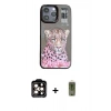 MARSİLYAN™- iPhone 14 Pro Max Kılıf Siluet Modern Özel Seri - Siyah Joko Magic 5D Hayalet Cam + PVD Metal Kamera Lens - TU