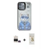MARSİLYAN™- iPhone 14 Pro Max Kılıf Siluet Modern Özel Seri - Siyah Mat Seramik Nano Ekran Koruyucu + Bilvis Titan Kamera Lens - GD