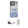 MARSİLYAN™- iPhone 14 Pro Max Kılıf Siluet Modern Özel Seri - Siyah Mat Seramik Nano Ekran Koruyucu + Bilvis Titan Kamera Lens - DNMR
