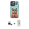 MARSİLYAN™- iPhone 14 Pro Max Kılıf Siluet Modern Özel Seri - Siyah Mat Seramik Nano Ekran Koruyucu + Bilvis Titan Kamera Lens - GS