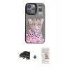 MARSİLYAN™- iPhone 14 Pro Max Kılıf Siluet Modern Özel Seri - Siyah Mat Seramik Nano Ekran Koruyucu + Raze Metal Kamera Lens - GD