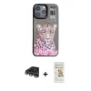 MARSİLYAN™- iPhone 14 Pro Max Kılıf Siluet Modern Özel Seri - Siyah Mat Seramik Nano Ekran Koruyucu + Raze Metal Kamera Lens - GS