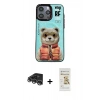 MARSİLYAN™- iPhone 14 Pro Max Kılıf Siluet Modern Özel Seri - Siyah Mat Seramik Nano Ekran Koruyucu + Raze Metal Kamera Lens - GS