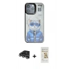 MARSİLYAN™- iPhone 14 Pro Max Kılıf Siluet Modern Özel Seri - Siyah Mat Seramik Nano Ekran Koruyucu + Raze Metal Kamera Lens - GS