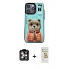 MARSİLYAN™- iPhone 14 Pro Max Kılıf Siluet Modern Özel Seri - Siyah Mat Seramik Nano Ekran Koruyucu + PVD Metal Kamera Lens - TU