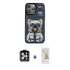 MARSİLYAN™- iPhone 14 Pro Max Kılıf Siluet Modern Özel Seri - Siyah Mat Seramik Nano Ekran Koruyucu + PVD Metal Kamera Lens - TU