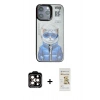 MARSİLYAN™- iPhone 14 Pro Max Kılıf Siluet Modern Özel Seri - Siyah Mat Seramik Nano Ekran Koruyucu + PVD Metal Kamera Lens - TU