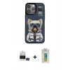 MARSİLYAN™- iPhone 14 Pro Max Kılıf Siluet Modern Özel Seri - Siyah Polymer Nano Ekran Koruyucu + Bilvis Titan Kamera Lens - GD