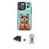 MARSİLYAN™- iPhone 14 Pro Max Kılıf Siluet Modern Özel Seri - Siyah Polymer Nano Ekran Koruyucu + Raze Metal Kamera Lens - GD