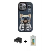 MARSİLYAN™- iPhone 14 Pro Max Kılıf Siluet Modern Özel Seri - Siyah Polymer Nano Ekran Koruyucu + Raze Metal Kamera Lens - GS