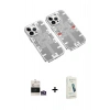 MARSİLYAN™- iPhone 14 Pro Max Kılıf Ufuk Doku Prime - Şeffaf Pasifik Cam Ekran Koruyucu + Bilvis Titan Kamera Lens - GS