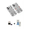 MARSİLYAN™- iPhone 14 Pro Max Kılıf Ufuk Doku Prime - Şeffaf Royal Nano Ekran Koruyucu + Bilvis Titan Kamera Lens - GD
