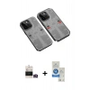 MARSİLYAN™- iPhone 14 Pro Max Kılıf Ufuk Doku Prime - Şeffaf Royal Nano Ekran Koruyucu + Bilvis Titan Kamera Lens - GD