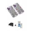 MARSİLYAN™- iPhone 14 Pro Max Kılıf Ufuk Doku Prime - Şeffaf Royal Nano Ekran Koruyucu + Raze Metal Kamera Lens - GS