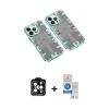 MARSİLYAN™- iPhone 14 Pro Max Kılıf Ufuk Doku Prime - Şeffaf Royal Nano Ekran Koruyucu + PVD Metal Kamera Lens - TU