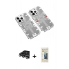 MARSİLYAN™- iPhone 14 Pro Max Kılıf Ufuk Doku Prime - Siyah 6D Mat Seramik Hayalet Nano Ekran Koruyucu + Raze Metal Kamera Lens - GS
