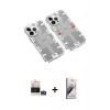 MARSİLYAN™- iPhone 14 Pro Max Kılıf Ufuk Doku Prime - Siyah Bilvis 3D Mat Cam Ekran Koruyucu + Bilvis Titan Kamera Lens - GS