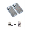 MARSİLYAN™- iPhone 14 Pro Max Kılıf Ufuk Doku Prime - Siyah Bilvis 3D Mat Cam Ekran Koruyucu + Bilvis Titan Kamera Lens - GS