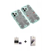 MARSİLYAN™- iPhone 14 Pro Max Kılıf Ufuk Doku Prime - Siyah Bilvis 3D Mat Cam Ekran Koruyucu + Bilvis Titan Kamera Lens - GS