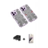 MARSİLYAN™- iPhone 14 Pro Max Kılıf Ufuk Doku Prime - Siyah Bilvis 3D Mat Cam Ekran Koruyucu + Raze Metal Kamera Lens - GS