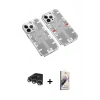 MARSİLYAN™- iPhone 14 Pro Max Kılıf Ufuk Doku Prime - Siyah Bilvis 3D Mat Cam Ekran Koruyucu + Raze Metal Kamera Lens - GS