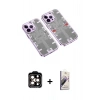 MARSİLYAN™- iPhone 14 Pro Max Kılıf Ufuk Doku Prime - Siyah Bilvis 3D Mat Cam Ekran Koruyucu + PVD Metal Kamera Lens - TU