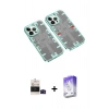 MARSİLYAN™- iPhone 14 Pro Max Kılıf Ufuk Doku Prime - Siyah Bilvis 5in1 3D Magic Cam Ekran Koruyucu + Bilvis Titan Kamera Lens - SH