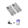 MARSİLYAN™- iPhone 14 Pro Max Kılıf Ufuk Doku Prime - Siyah Bilvis 5in1 3D Magic Cam Ekran Koruyucu + Bilvis Titan Kamera Lens - GD