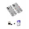 MARSİLYAN™- iPhone 14 Pro Max Kılıf Ufuk Doku Prime - Siyah Bilvis 5in1 3D Magic Cam Ekran Koruyucu + Bilvis Titan Kamera Lens - SH