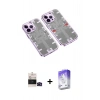 MARSİLYAN™- iPhone 14 Pro Max Kılıf Ufuk Doku Prime - Siyah Bilvis 5in1 3D Magic Cam Ekran Koruyucu + Bilvis Titan Kamera Lens - SH