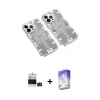 MARSİLYAN™- iPhone 14 Pro Max Kılıf Ufuk Doku Prime - Siyah Bilvis 5in1 3D Magic Cam Ekran Koruyucu + Bilvis Titan Kamera Lens - DNMR